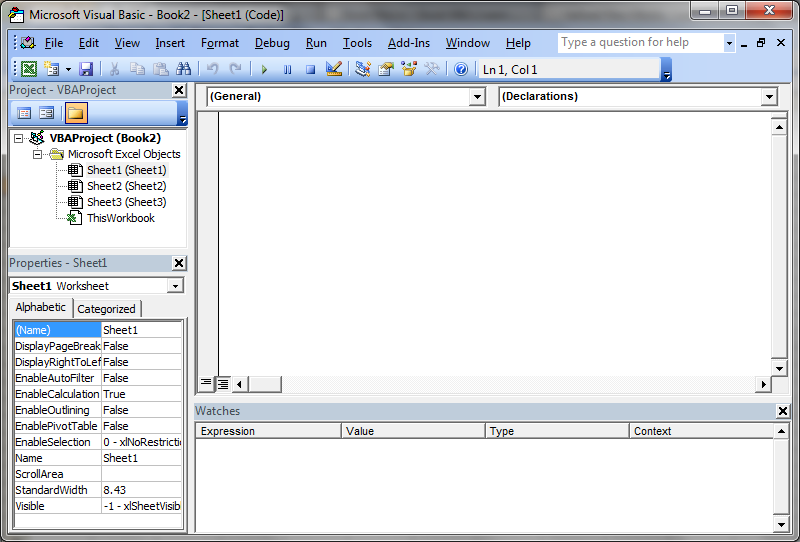 Excel Macro Tutorial : VB Editor 2003 - 2