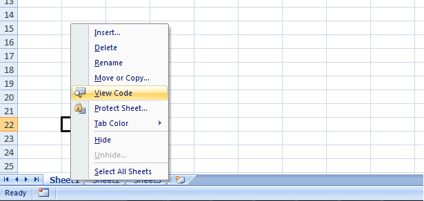 Excel Macro Tutorial : View Code