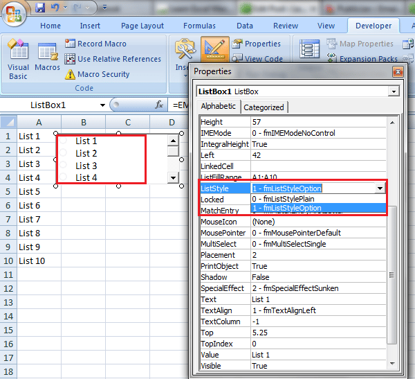 Excel Macro Tutorial - Add Check List Box