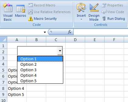 Excel Macro Tutorial - Drop Down List in Excel