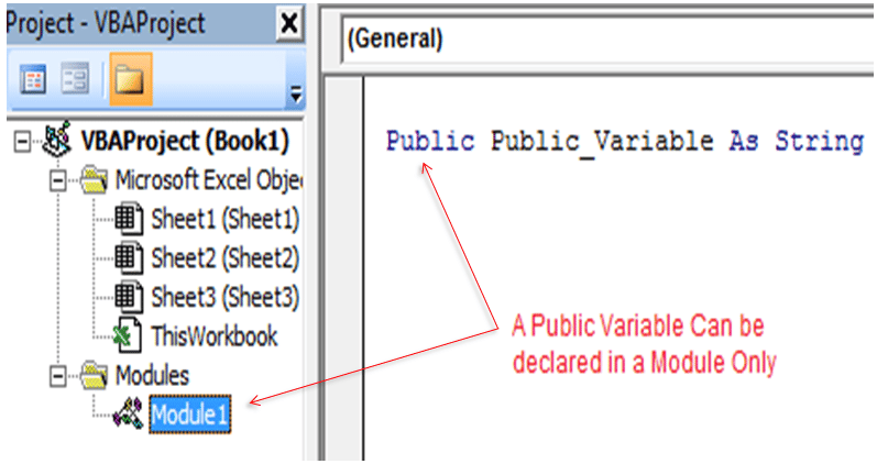 How to Declare a Public Variable in VBA