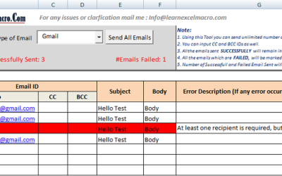 Download : Excel Macro Application to Send Multiple Emails