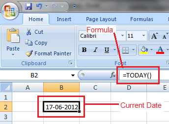 Tips: Enter Current Date in a Cell