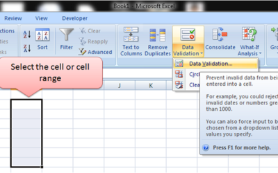 How to display Input message on selecting a cell in Excel