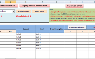 Download : Excel Macro Application to Send Multiple Emails – 2.0