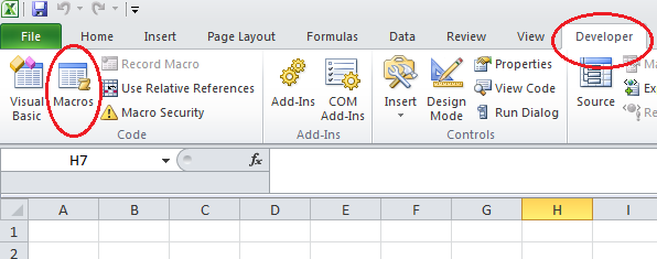 assign shortcut in excel