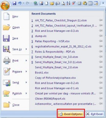 Excel Option - Excel 2007