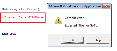 Excel Macro Compile Error