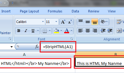 Strip HTML : How to Remove HTML tags from a String in VBA