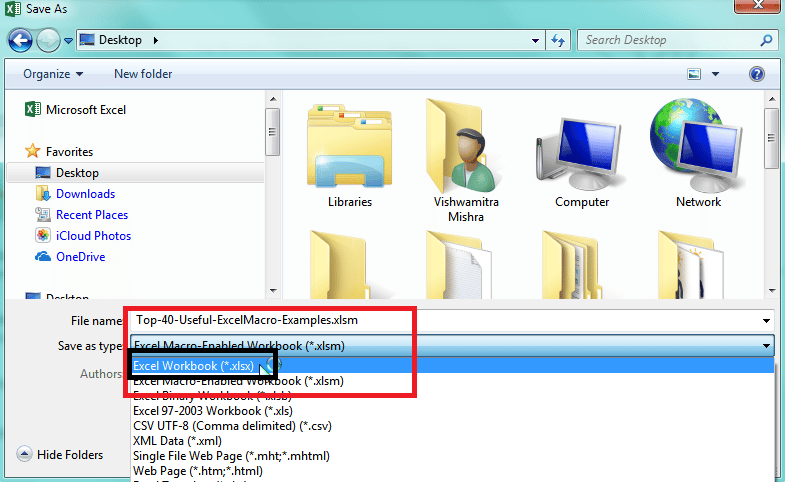 How To Save Xlsm File As Xlsx In Vba
