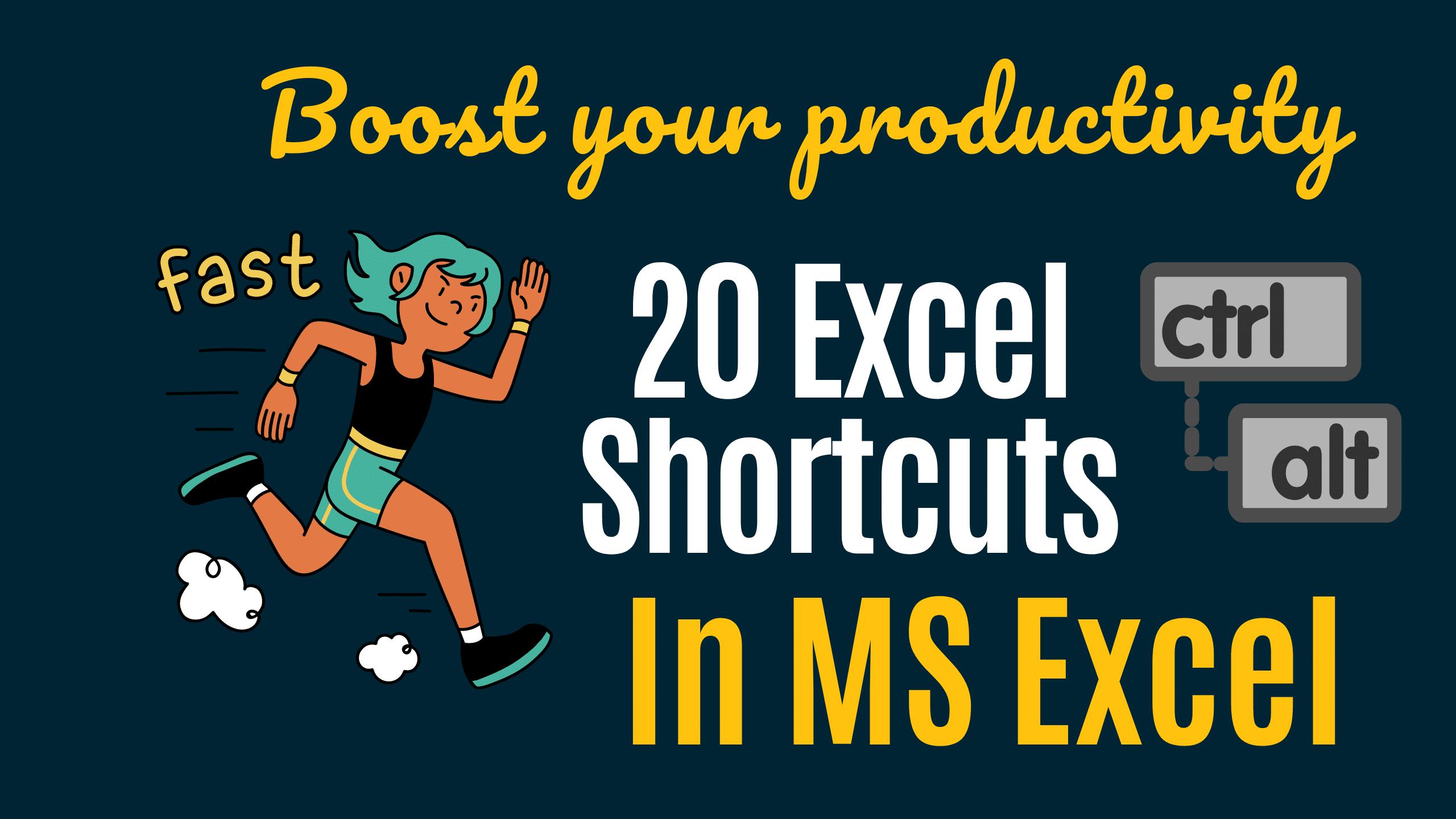 Top 20 Excel Shortcuts To Boost Your Productivity Let s Excel In Excel